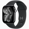 Apple Watch Series 11 GPS, 42 мм Jet Black Aluminum Case with Black Sport Band, S/M