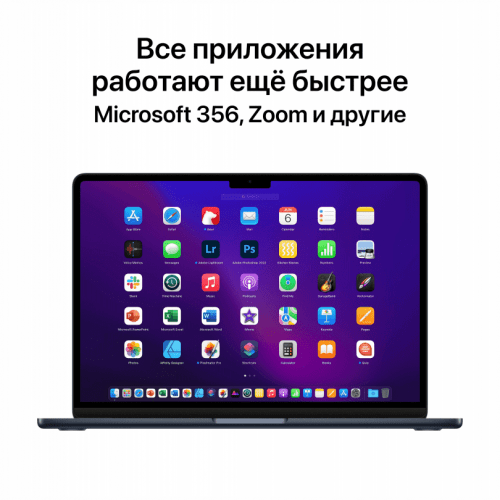 Apple MacBook Air 13" (M2, 8C CPU/8C GPU, 2022), 16 ГБ, 512 ГБ SSD, Midnight, полуночный черный, Z160000B1