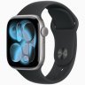 Apple Watch Series 11 GPS, 46 мм Space Gray Aluminum Case with Black Sport Band, XL
