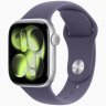 Apple Watch Series 11 GPS, 46 мм Silver Aluminum Case with Purple Fog Sport Band, S/M