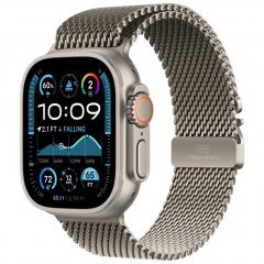 Apple Watch Ultra 2 GPS + Cellular, 49 мм, корпус из бежевого титана, ремешок Milanese бежевого цвета, S, MX4M3Q